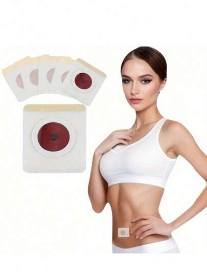 10/20/40/60/80pcs Abdominal Patch, Waterproof, Unisex, Natural Material, Abdominal Patch, Navel Patch, Anti-Sweat Patch, Breathable Herbal