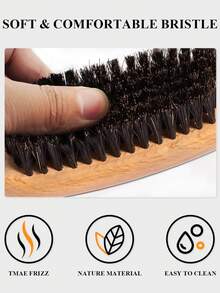 猪鬃顺滑梳 - 抚平毛躁，驯服蓬乱 - 柔软顺滑的梳子，打造光滑马尾辫、发髻和精致造型 - 适合细软/中等发质的男女使用 - 彩色 - 查看 9