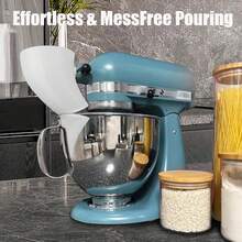 1pc Flour Funnel Rack Attachment, Silicone Mixing Bowl Liner For Artisan Ksm150 Tilt-Head Stand Mixer - Multicolor - View 4