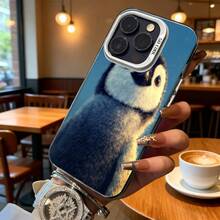 Funda de Teléfono con Estampado de Pingüino Azul para iPhone 14 Pro Max  Galaxy S23 Plus, Regalo Ideal para Todas las Estaciones - Negro - Ver 6
