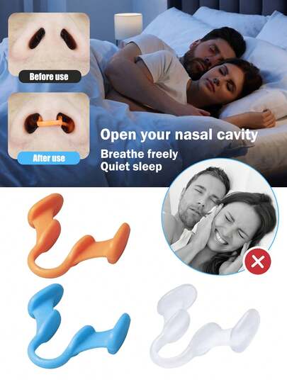 6/3/1 st. Näsvidgande näsrem - Förbättrar syreflödet, Näsklämma mot snarkning, Återanvändbar, Förbättrar sömnen något, Lätt näsrem mot svett, Ingen el eller batterier behövs, Näskudde, Hållare för näsrem, Perfekt present till familj, vänner och nära och kära