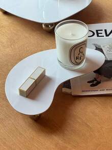 1 Stück acryl Mond Tablett, asymmetrisch geometrisches romantisches französisches Stil Luxus Heim Dekoration Duftkerzenhalter - Tablett - Übersicht 13