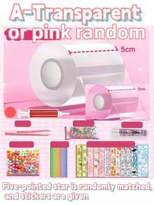 1 Set Nano Gel Bubble Making Kit (Tape Color Randomly Sent, Accessory Color*Pattern*Combination Randomly, Please Refer To The Actual Item Picture For Details) - Multicolor - View 14