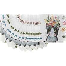 Boston International servilletas de papel para cócteles y bebidas, , 5 x 5-Inches, 1(10 x 10-Inches Mia Charro - Gato floral (paquete de 1)) - Multicolor - Ver 5