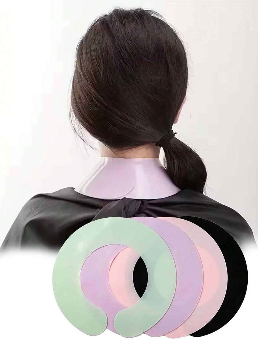 High Quality Silicone Hair Cutting Cape - Professional Salon Neck Dye Collar With Adjustable Hood-Like Collar For Hair Coloring, Hairdressing & Chemical Treatments - Easy-Clean Hairdresser Cape Accessory - Multicolor - View 1