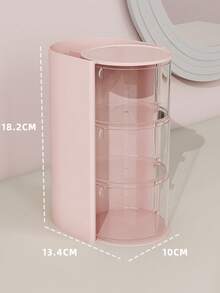 2/3层旋转化妆品收纳盒 - 180°透明塑料分隔收纳盒，防尘首饰盒，适用于发夹、美甲和化妆品展示，粉扑和化妆刷收纳，文具收纳。设计紧凑，旋转顺畅，结构坚固，家居收纳，美妆爱好者的理想之选。 - 彩色 - 查看 11