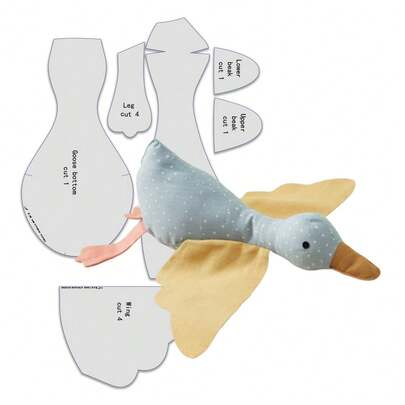 거위 봉제 인형 재봉 패턴, 거위 봉제 인형 재봉 패턴, 초보자를 위한 쉬운 재봉 패턴, 1:1 거위 봉제 인형 재봉 패턴 세트, 컬러 HD 사진 설명서 포함, 2025 새로운 패션 거위 봉제 인형 재봉 패턴, 수제 재봉 선물