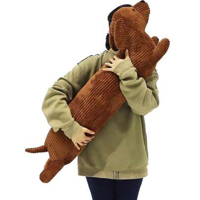 腊肠犬毛绒玩具，长毛腊肠犬抱枕，可爱有趣的大型腊肠犬毛绒玩具，装饰摆件，理想的儿童礼物