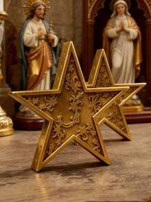 2pcs Ramadan Moon & Star Silicone Mold - Islamic Religious Candle Making Mold With Intricate Islamic Art Design, Irregular-Shaped Mold For Homemade Candles, Soap - White - View 6