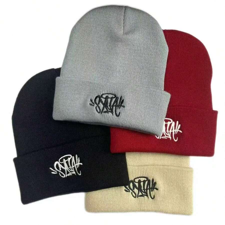 قبعة بيني مطرزة بطراز الغرافيتي الحضري، قبعة جمجمة محبوكة للجنسين، قبعة شتوية ناعمة ومطاطية مع شعار رسومي رائع، أساسيات الملابس الشارعية، متوفرة بألوان متعددة، إكسسوار رأس أنيق ودافئ للاستخدام اليومي، إضافة موسمية أساسية متعددة الاستخدامات للرجال والنساء، فكرة هدية مثالية - A - مشاهدة 1