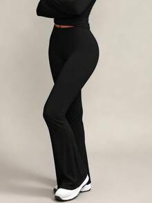 XLLAIS 2026款性感紧身喇叭裤 高腰弹力运动休闲纯色裤 万圣节