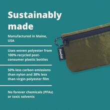 Essentialist - bolsa con cierre para guardar monedas, identificacin, tarjetas de crdito y ms, Oliva reciclada, Pequeo, Minimalista - Oliva reciclada - Ver 4