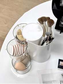 1个旋转式发饰收纳盒 - 可收纳化妆刷、梳子、发夹、发圈、发爪和首饰，是万圣节/圣诞节/感恩节的完美礼物 - 彩色 - 查看 10