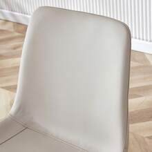 Dining Chairs - Black + Gray + Metal + PU Leather + Set Of 4 - View 8