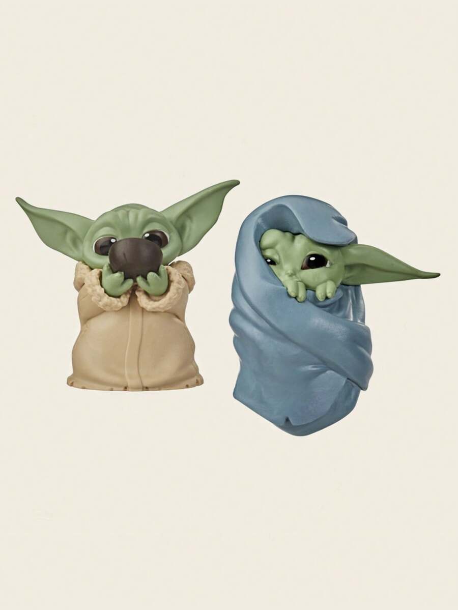 Hasbro 星球大战：3.3英寸尤达宝宝收藏版人偶套装（喝汤款和襁褓款）| 玩具收藏品，官方授权，星球大战粉丝，ABS塑料材质，生日和圣诞节礼物，可爱减压玩具，适合4岁及以上儿童 - 彩色 - 查看 1