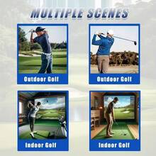 1件装高尔夫握杆训练器，带防滑底座和可调节阻力，右手训练辅助器，适合初学者和专业人士，挥杆训练器和肌肉记忆装置，可提高控制力、准确性和稳定性，适合所有技能水平（蓝/黄/黑）