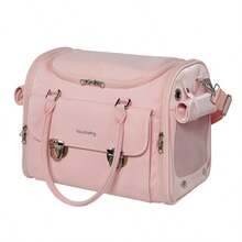Pet Carrier For Air Travel Cat Carrier Portable Backpack Dog Air Travel Bag Kitten Boarding Bag - Hồng - Xem 1