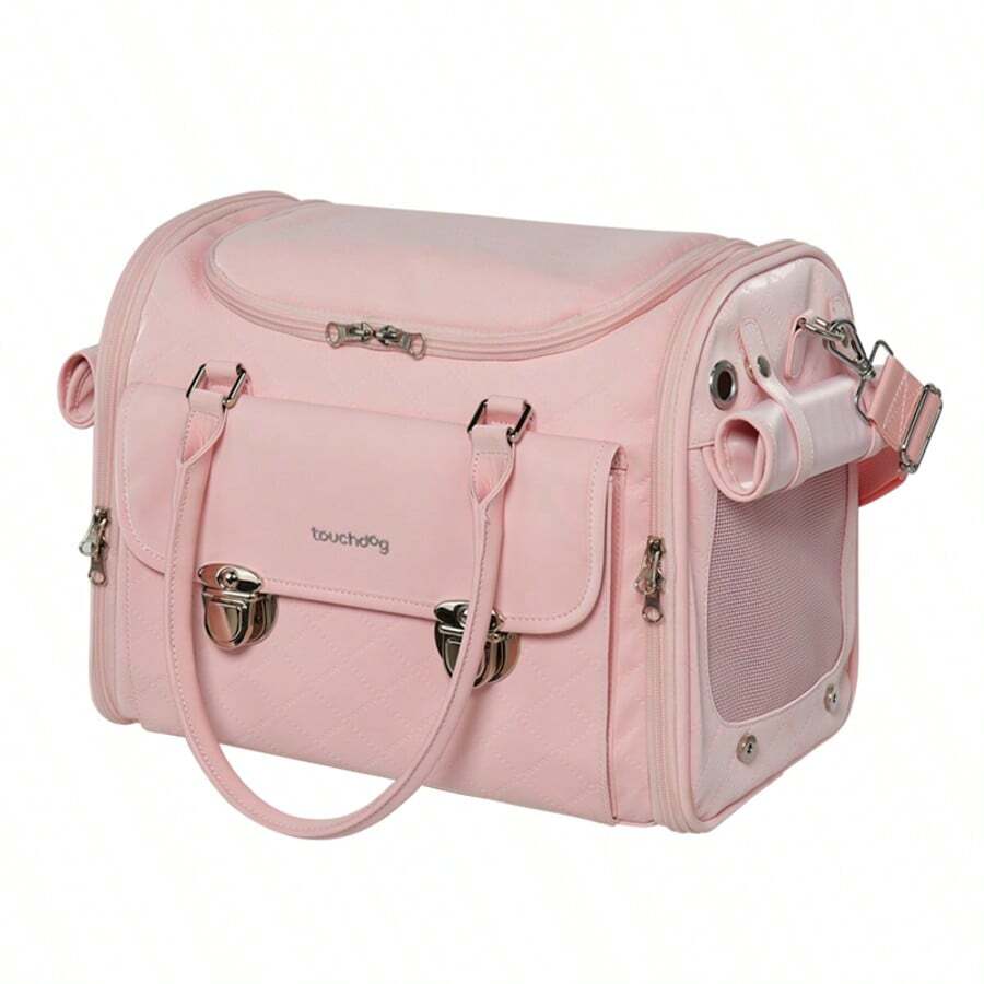 Pet Carrier For Air Travel Cat Carrier Portable Backpack Dog Air Travel Bag Kitten Boarding Bag - Hồng - Xem 1