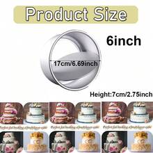 4/6/8/10 Inch Chiffon Cake Mould Anodized Aluminum Mousse Cheesecake Pan Set With Removable Bottom Round Cake Pan For Home Baking