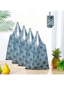 Einkaufstasche Stofftasche Faltbare Reisetasche Tragetasche - Wiederverwendbare Geschenktasche mit Griff (1/2 Packungen) - Strapazierfähige kleine waschbare Tierfestival-Designs für Frauen-Reisen und Lebensmitteleinkäufe