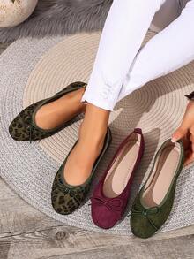 Giày ba lê buộc dây màu Macaron đa năng tối giản thời trang mới - Đỏ - Xem 3