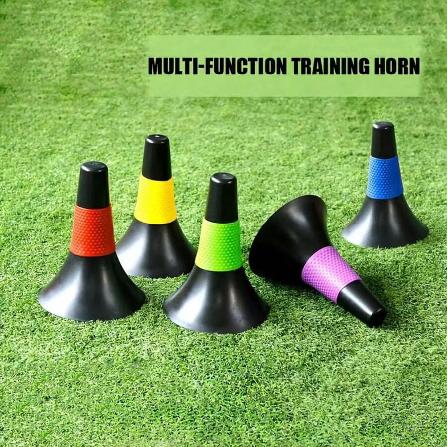 5pcs Multi-Color Cone Markers, Versatile Sports Training Cones - PE Material, For Soccer, Basketball, Indoor/Outdoor Agility Training, Obstacle Markers, Speed & Agility Training