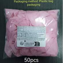 100/50/20pcs Pink Disposable PVC Rubber Gloves, Waterproof Household Cleaning Gloves, Elastic Fit, Non-Slip Fingertips, Durable, Suitable For Housework, Beauty, Arts And Crafts - Pink - View 18