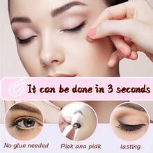 1 Pair Magnetic Eyelashes With Applicator, Reusable Magnetic Eyelash Set, Natural Looking, No Glue Needed, Suitable For Eyes - Natural Lashes - View 8