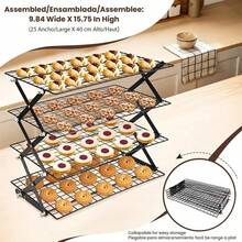 Baking Cooling Rack ,4-Layer Folding Cooling Rack, Cake Tools, Baking Accessories, Biscuit And Cake Drying Rack, Suitable For Kitchen, Outdoor Cooking Must-Have Women's Gifts. - 4-layer Thickened - View 5