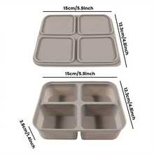 2pcs Silicone Freezer Mold With Lids, Silicone Freezer Tray To Make 4 Perfect Portion Sizes Of Food - Easy Release Mold, Suitable For Food Storage And Freezing Soups, Broths, Stews Or Sauces - Multicolor - View 12