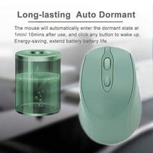 无线鼠标，支持蓝牙和2.4G双模连接，可充电人体工学设计，便携式电脑鼠标，适用于PC、笔记本电脑、台式电脑、办公和家用平板电脑。 - 彩色 - 查看 3