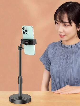 Masaüstü Telefon Standı Çok Fonksiyonlu 360° Dönebilen Selfie Canlı Çekim Eseri, Cep Telefonu Standları, Çok Fonksiyonlu Cep Telefonu Braketi Canlı Yayın Braketi Ayarlanabilir Yükseklikli Cep Telefonu Teleskopik Taşınabilir Braket Çoğu Cep Telefonu İçin Canlı Yayın Braketi