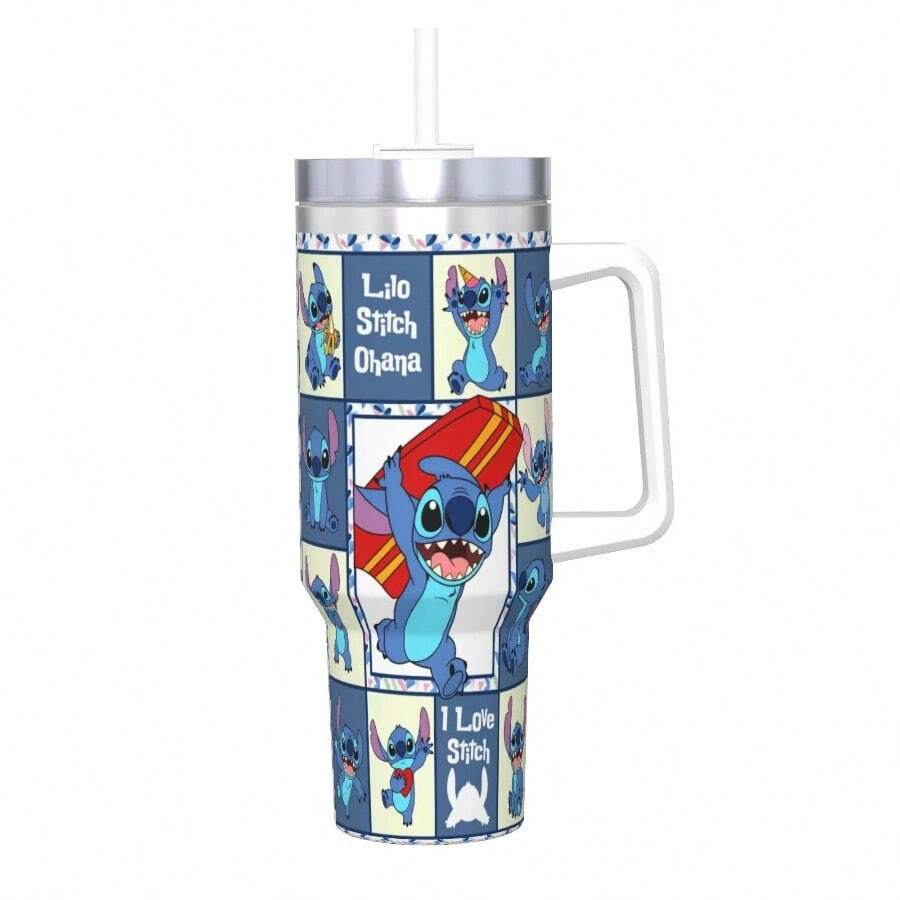 Lilo Stitchs Tumbler Vacuum Insulated Cartoon Thermal Cup With Lid Straw School Mugs Bottle, 40oz - 12 + MỘT KÍCH CỠ - Xem 1