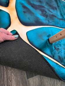 现代简约天鹅绒地毯 - 850克/平方米，几何图案，柔软蓬松，防污，防滑，可机洗，轻便，长方形，涤纶材质，适用于客厅、卧室、办公室 - 复古大尺寸设计，背面防滑，奢华天鹅绒地毯 - 高品质轻便可水洗地毯，柔软蓬松，圣诞装饰厨房地毯 - 彩色 - 查看 5