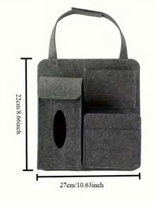 5-Color Foldable Car Seat Back Organizer - Multi-Compartment Design, Durable Fabric & Strap Material, Suitable For Storing Travel Essentials, Snacks, Toys - Fits All Vehicle Models, Convenient In-Car Storage & Organization, Fun Design, Sturdy Structure, Can Be Used As Car Tissue Box Holder, Tissue Bag, Trunk Organizer, Car Accessories - Multicolor - View 3
