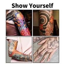 10/15色临时纹身笔套装，笔尖灵活，色彩鲜艳，适合万圣节化妆和面部彩绘 - 彩色 - 查看 10