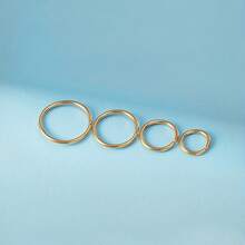 4pcs 6-12mm Flexible Piercing Rings, 18K Gold Plated Low Allergy Stainless Steel Nose Septum Rings, Lip Rings, Unisex Nose Rings, Cartilage Rings, Ear Cuffs, Ear Bones Rings, Body Jewelry, 20G/18G - 4pcs(6-8-10-12mm) - View 9