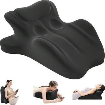 Almohada cuña de espuma de memoria para adultos, almohada de soporte de múltiples posiciones con funda extraíble para dormir, sentarse, lectura, apoyo de espalda y rodillas, y elevación de piernas