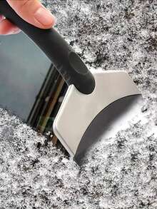 1/2pcs Stainless Steel Car Snow Shovel, Windshield Snow Scraper, Ice Scraper, Winter Car Snow Removal Tool, Durable Snow Shovel Ice Scraper Window Cleaning Tool Fit For All Cars - Black - View 9