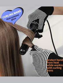 WANMEI 300°C Heat Resistant Silicone Insulated Gloves, Suitable For Hair Straighteners And Other Tools, Professional Heat Styling Gloves - Multicolor - View 4