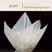 Papel de seda fino com corações dourados, 35,5 x 50,8 cm (14" x 20"), semitransparente, ideal para embrulho de presentes no Dia dos Namorados, festas, aniversários, decoração de casamentos, embrulho de presentes e flores. - Ouro - Ver 11