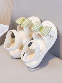 New Girls Sandals With Flower & Bow Decor, Cute & Versatile Baby/Kids Sandals - Beige - View 10