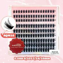 126 PEÇAS/126 PEÇAS/81 PEÇAS/135 PEÇAS/153 PEÇAS/72 PEÇAS Máscara de Cílios de Olhar Natural Desejo Puro de Girassol, Cílios Postiços de Estilo Japonês e Coreano Segmentados para Iniciantes, Extensões de Cílios DIY Reutilizáveis - Preto - Visão 11