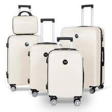 YSTYLE 3/5 Piece Hardside Luggage Set (12, 18, 20, 24, 28 Inch), With Scratch-Resistant And Impact-Resistant ABS Shells, Spacious Design And Four 360-Degree Spinner Wheels