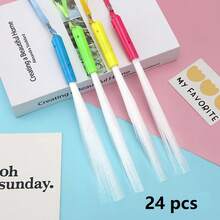 Colorful Fiber Optic Sticks, 24-Piece Set, Featuring 3 Lighting Modes And Frequency-Changing Flashing. Shines Brighter At Night, Handheld Sparkler LED Sticks, Suitable For Bars, Parties, Concerts, And Other Glow Stick Support Props. - 24顆 - 查看 10