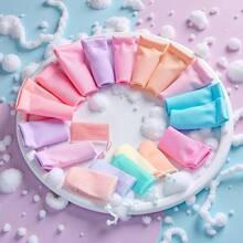 6 bolsas de jabn de malla exfoliante multicolor para ducha, con cordn, malla de espuma, bolsa de jabn para limpieza corporal, 6 colores que se pueden utilizar repetidamente