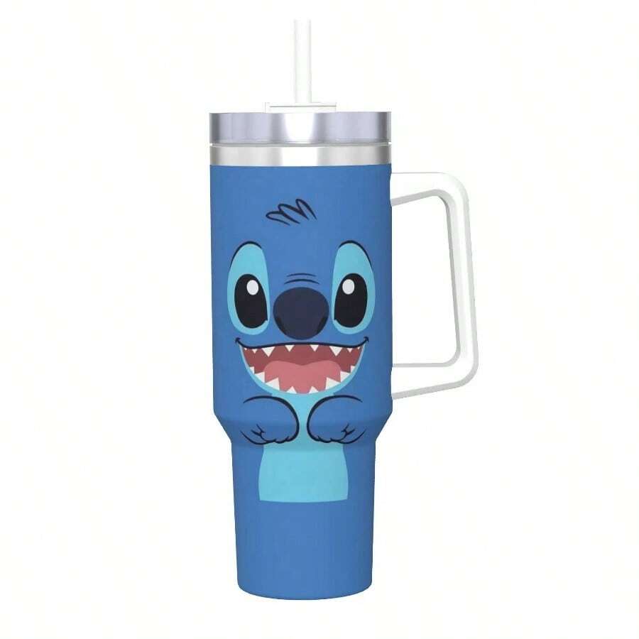 Lilo And Stitchs Cartoon Insulated Tumbler With Straws Lid Vacuum Coffee Mugs Outdoor Travel Bottle Cups, 40oz - 20+均碼 - 查看 1