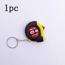 3ft Retractable Tape Measure Keychain, Dual Scale Measuring Tape With Stable Sliding Lock - Steel Tape Measure With Keyring, Small House Shaped, Rubber Encased, Durable Anti-Drop, Ideal For Party Favors, Candy Bag Fillers And Prizes, Scale, Button, Wood, Ramadan Decoration - Yellow - View 11