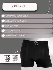 Rafa Parize Kit 3 Men's Boxer Briefs RP Original Adult Premium - 多彩二 - 查看 5