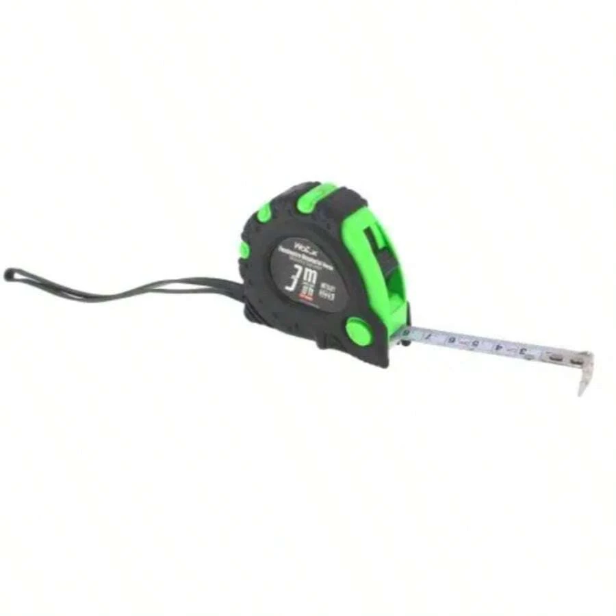 Flexómetro de 3 m WF9491 Wolfox | Medición Precisa y Diseño Compacto - Negro - Ver 1